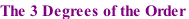 The 3 Degrees of the Order